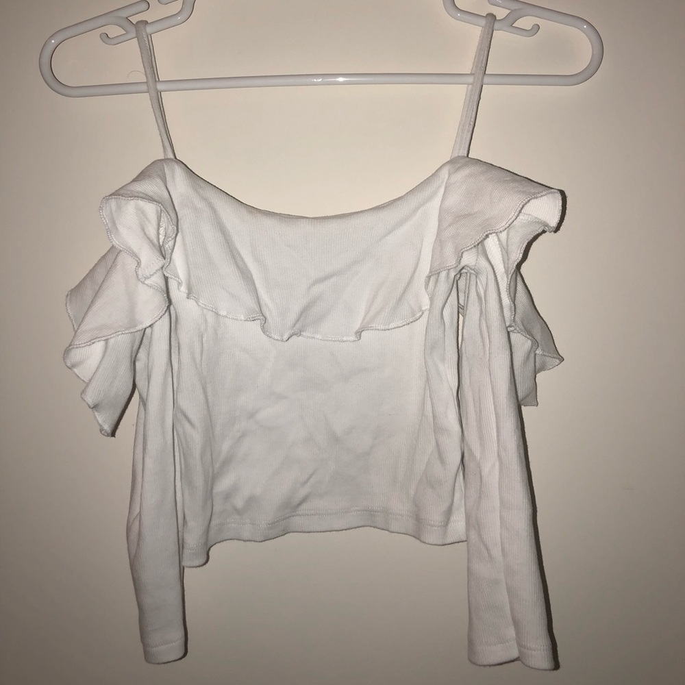Zara off the shoulder crop top